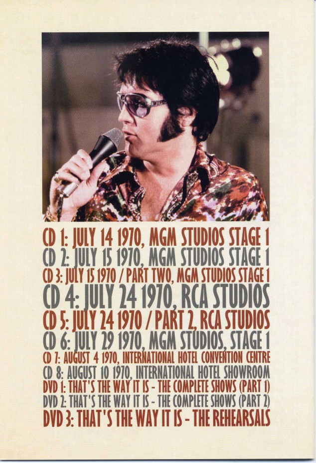 Elvis: That's The Way It Was 8 CD/3 DVD Boxset - Elvis new DVD and CDs Elvis  Presley FTD Bootleg Import Live Concert CD and DVD - Elvis Presley Rare DVD  and