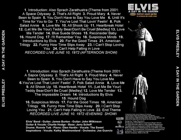 A Day In The Garden June 10 1972 As Es Cd Elvis New Dvd And